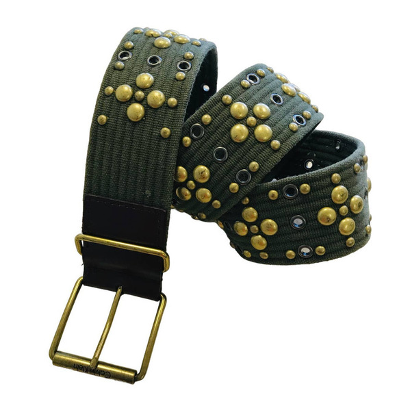 Calvin Klein Accessories - Calvin Klein Women's Studded Woven Cord Wide Belt size M